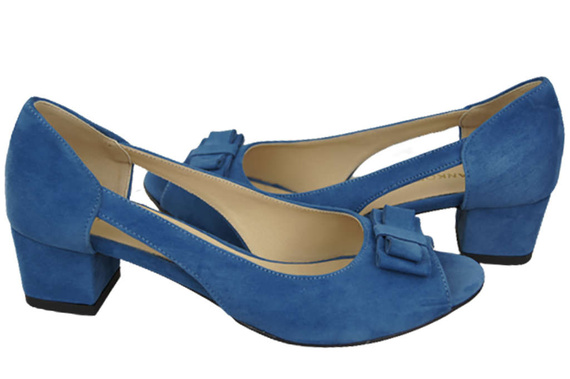 Dámská obuv Modrá semišová přírodní kůže Sandály 145 Z ElitaBut
