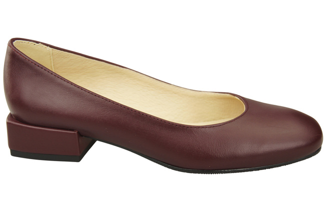 Pohodlná dámská obuv Maroon Flats Natural Leather 204 ElitaBut
