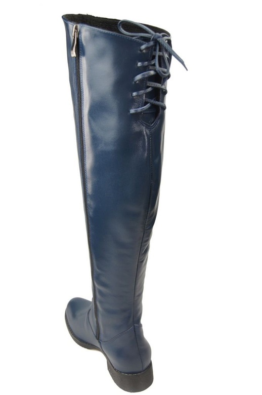 Dámské boty Navy blue Musketeers svršky nad kolena Natural leather 121 ElitaBut