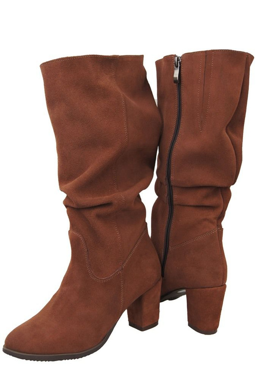 Dámské boty Chestnut přírodní kůže Velour 141 ElitaBut