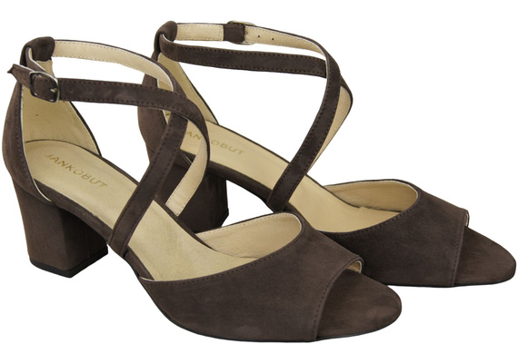 Dámské sandály Chocolate Leather Natural Suede 111 ElitaBut