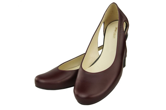 Dámské baletní boty Maroon přírodní kůže 103 ElitaBut