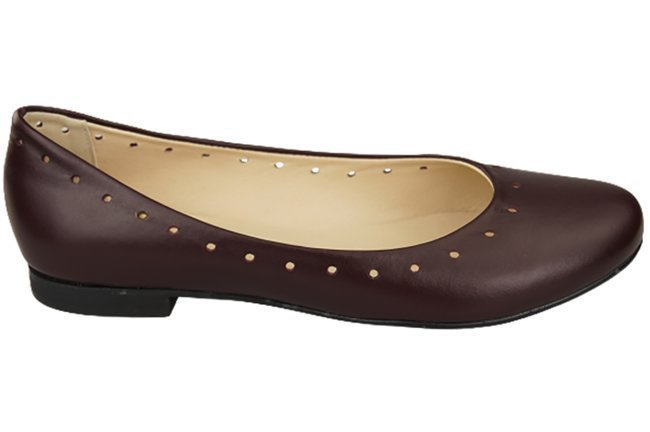Pohodlné dámské baleríny z přírodní kůže ElitaBut 162