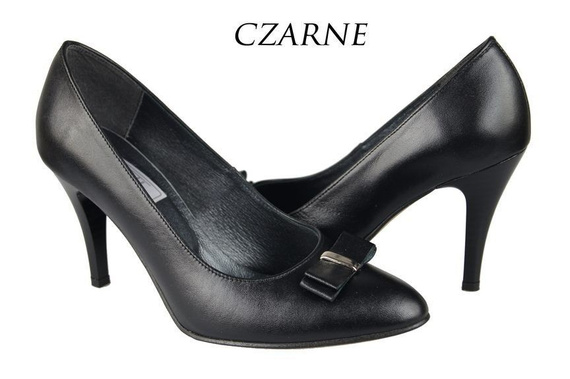 Dámská obuv Přírodní kožené lodičky Black 788 ElitaBut