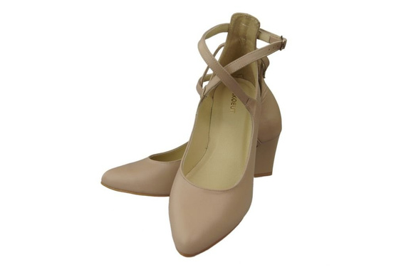 Dámská obuv Cappuccino lodičky Přírodní kůže 118 ElitaBut