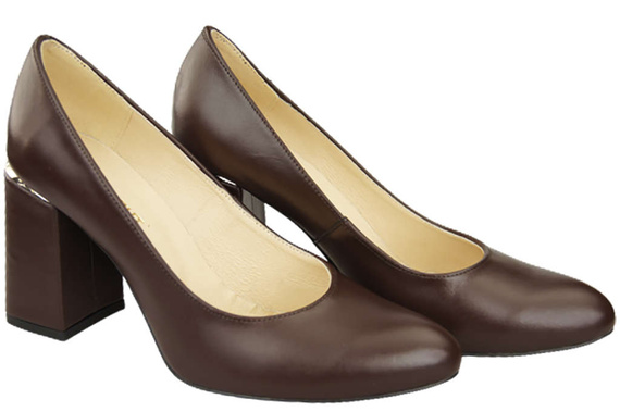 Dámská obuv Chocolate pumps Natural leather 179 ElitaBut