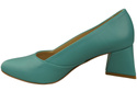 Dámské Lodičky Tyrkysová Pravá Kůže Špičatá Špička Podpatek ElitaBut 221