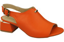 Dámská obuv Sandály Orange gold buckle Natural leather 198 ElitaBut