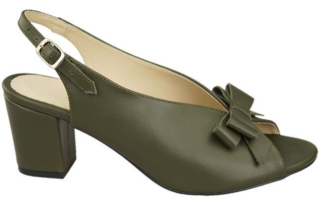 Dámská obuv Sandály Olive Natural Leather Faced 148 L ElitaBut