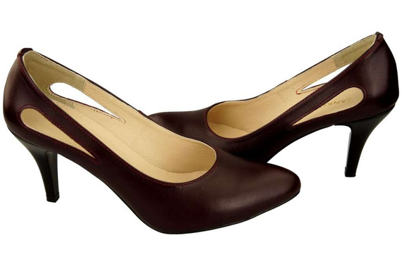 Dámská obuv Maroon Natural Leather 166 ElitaBut