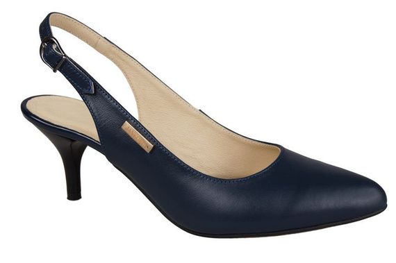 Dámská obuv Přírodní kůže Sandály Navy blue 910 ElitaBut