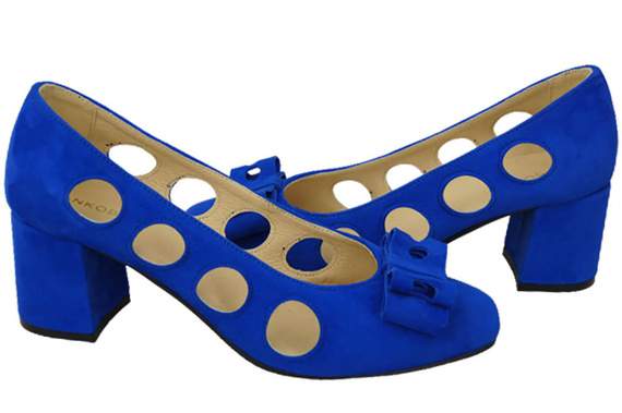 Dámská obuv Azure Natural Leather Suede pumps 182 ElitaBut