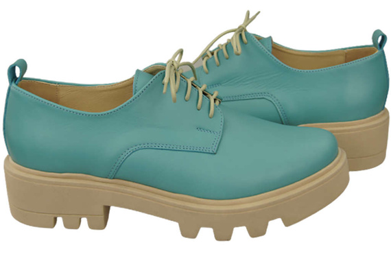 Dámská obuv se šněrováním Obuv z tyrkysové kůže Natural 180 ElitaBut