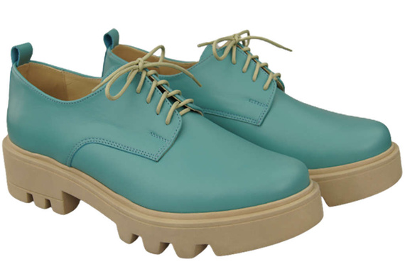 Dámská obuv se šněrováním Obuv z tyrkysové kůže Natural 180 ElitaBut