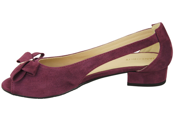 Dámské sandály Maroon Natural Suede Leather 994 Z Kombinace stylu a pohodlí ElitaBut