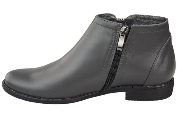 Jarní dámská obuv Kozačky z přírodní kůže Graphite 872 ElitaBut