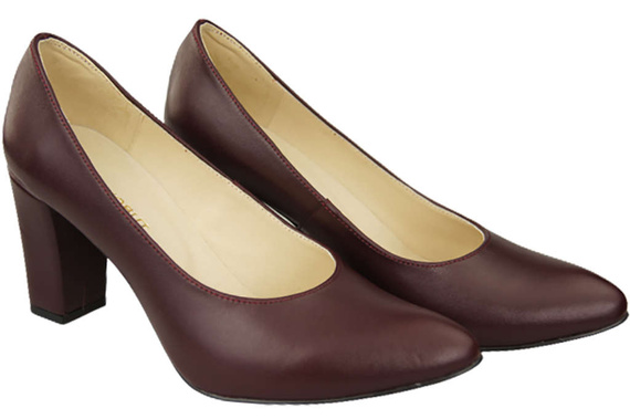 Dámská obuv Maroon Natural Leather pumps 170 ElitaBut