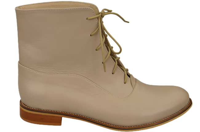 Dámské kozačky Cappuccino lico Jaro/podzim přírodní kůže 155 L ElitaBut