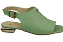 Pohodlná dámská obuv Sandály Mint Flat Gold Heel Natural Leather 207 ElitaBut