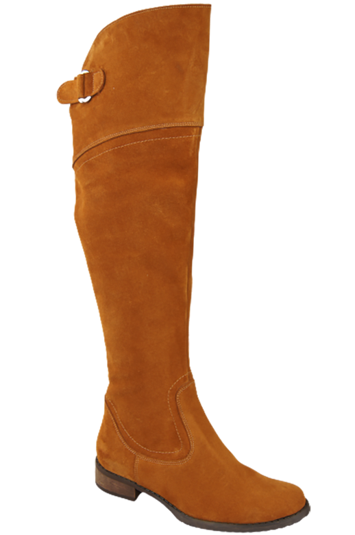 Dámská obuv Red Muskegon Vysoké kozačky nad kolena z přírodní kůže Velour 154 ElitaBut