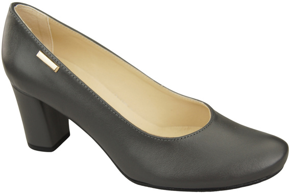 Klasické dámské boty Almond Nose Graphite Women's Leather Dukes 201 ElitaBut