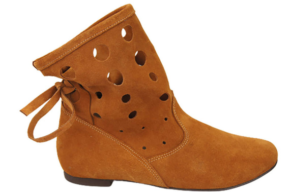 Obuv Dámské kozačky z přírodní kůže Velur Červená 160 ElitaBut