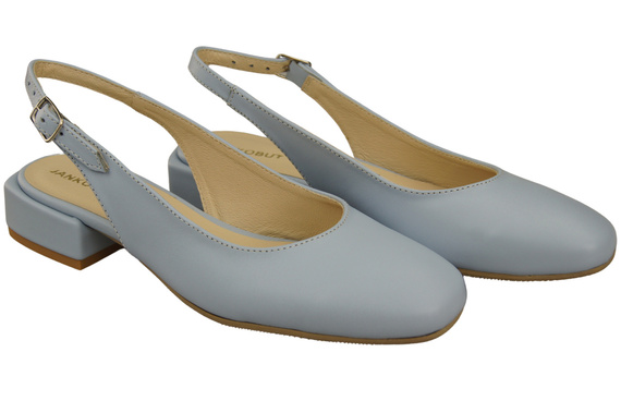 Dámská obuv Sandály Bright Blue Flat Heel Natural Leather 206 ElitaBut