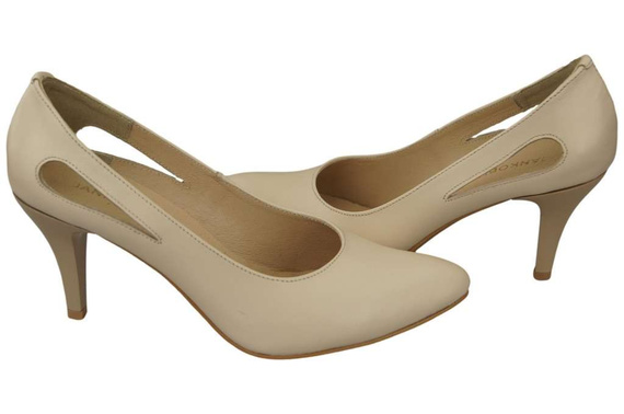 Dámská obuv Béžové lodičky Přírodní kůže 166 ElitaBut