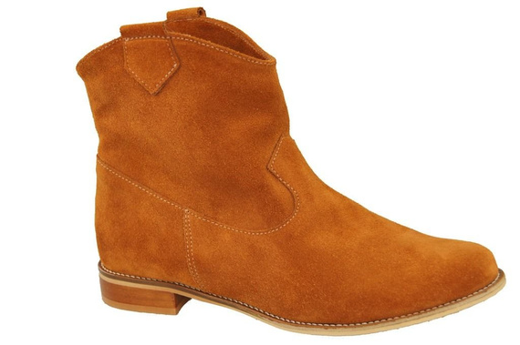 Obuv Dámské červené boty Jaro / Podzim přírodní kůže velur 132 L ElitaBut