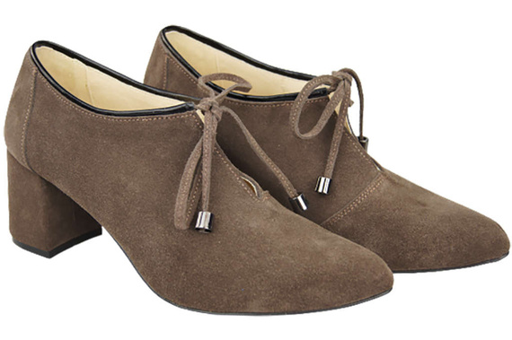 Dámská obuv Brown Velour přírodní kůže 183 ElitaBut