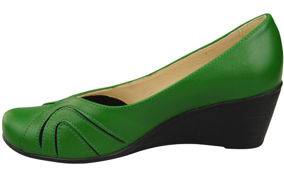 Zelená dámská obuv z přírodní kůže 828 ElitaBut