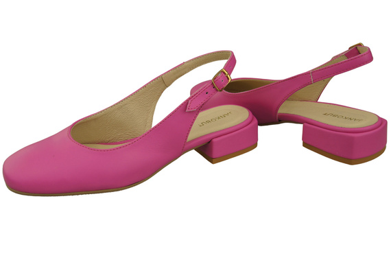 Dámská obuv Sandály Fuchsie Plochý podpatek Přírodní kůže 206 ElitaBut