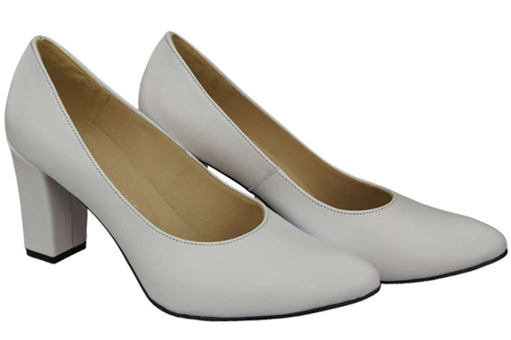 Dámská obuv White Natural Leather pumps 170 ElitaBut