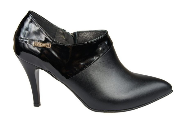 Obuv Dámské polobotky z přírodní kůže Černá 865 ElitaBut