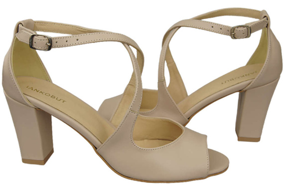 Dámská obuv Sandály Cappuccino Bright Natural Leather 186 ElitaBut