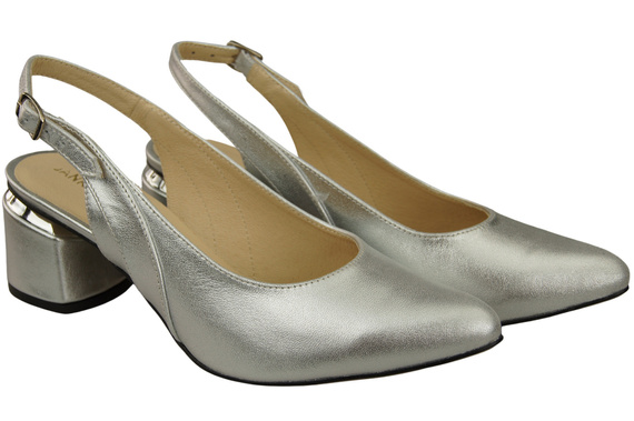 Dámská obuv Stříbrné sandály Přírodní kůže 196 ElitaBut