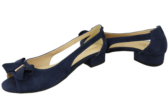 Dámské sandály Navy Blue Natural Suede Leather 994 s kombinací stylu a pohodlí ElitaBut