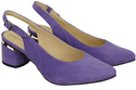 Dámské sandály z přírodní semišové kůže Fialová Elegance a pohodlí 196 Od ElitaBut