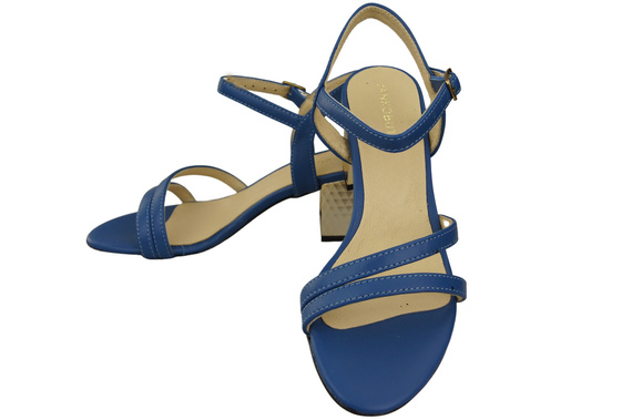 Dámská obuv Modrá přírodní kůže 197 Smyslně odhalující nohy Sandály ElitaBut