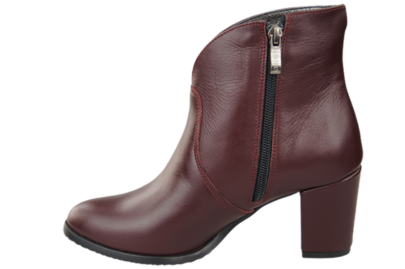 Dámské boty Maroon Jaro/podzim přírodní kůže 152 L ElitaBut