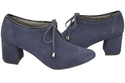 Dámská obuv Navy blue boty Natural leather velour 183 ElitaBut