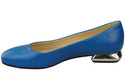 Plochá dámská obuv Modrý ozdobný podpatek Přírodní kůže 209 ElitaBut