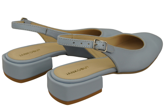 Dámská obuv Sandály Bright Blue Flat Heel Natural Leather 206 ElitaBut