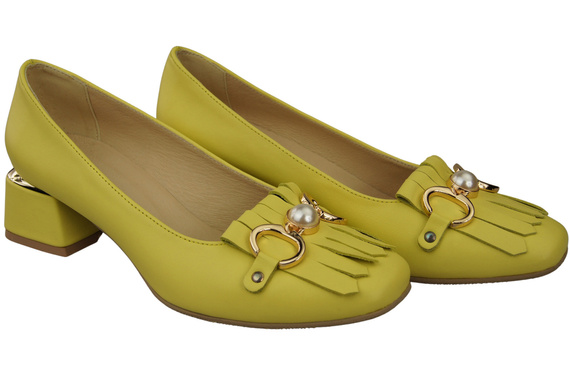 Dámská obuv Lemon Embellished Tassel pumps Přírodní kůže 195 ElitaBut