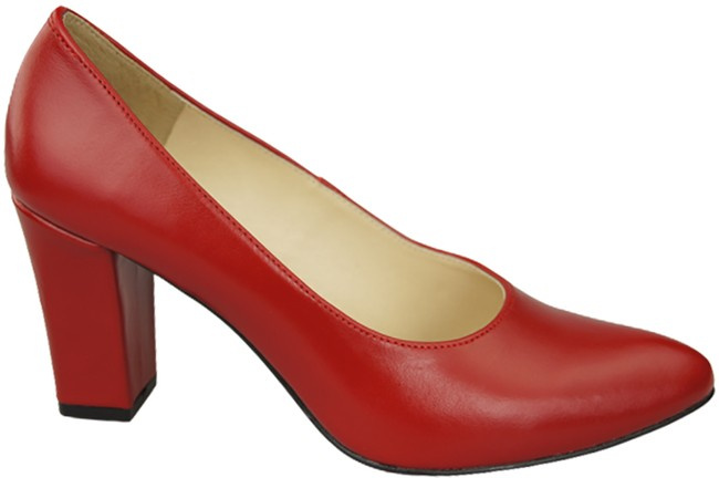 Dámská obuv Dámské lodičky Červená přírodní kůže 170 ElitaBut