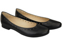 Dámská obuv Pohodlné baleríny Přírodní kůže Černá 162 ElitaBut