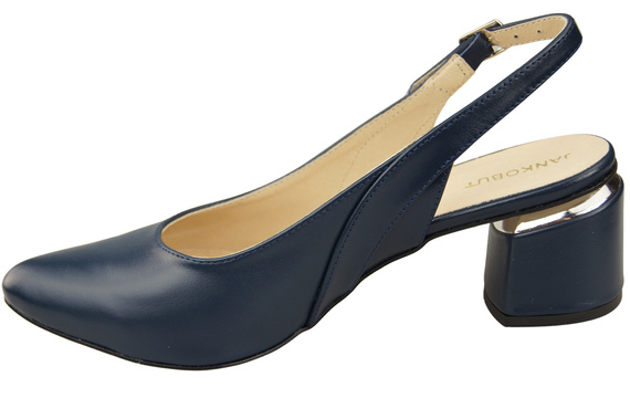 Dámská obuv Navy Blue Sandals Natural Leather 196 ElitaBut