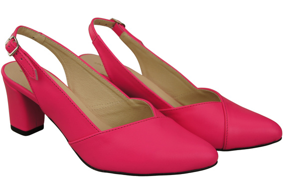 Dámská obuv Neon Pink Stiletto Sandály Natural Leather 217 ElitaBut