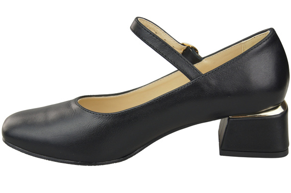 Dámská obuv Černé páskové lodičky Přírodní kůže 202 ElitaBut