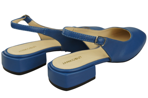 Dámská obuv Sandály modré s plochým podpatkem Přírodní kůže 206 ElitaBut